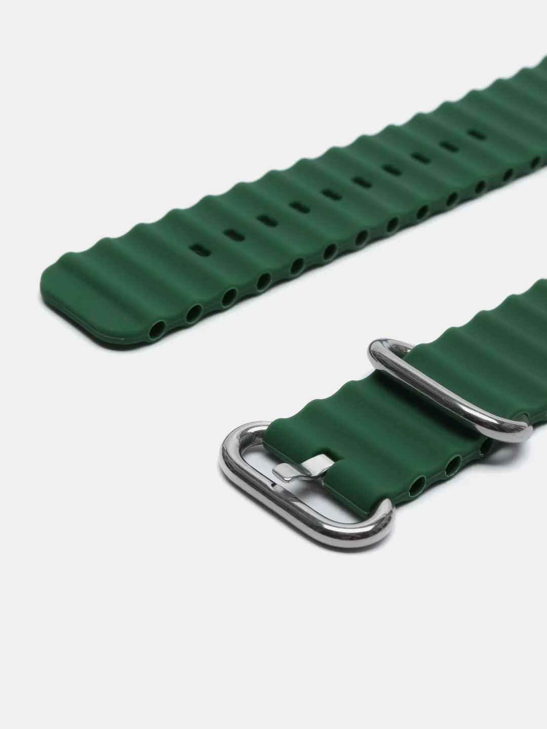 Зеленый силиконовый ремешок Ocean Watch для Apple Watch Series Ultra 8 7 6 5 SE