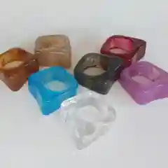 Песочный хаки кольца из эпоксидной смолы акриловые,МНОГО ЦВЕТОВ, тренд, самые модные украшения