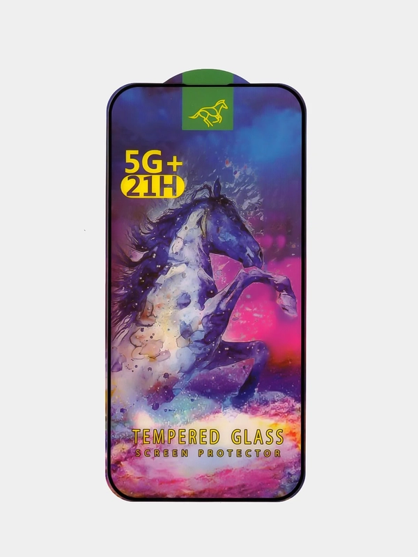 Защитное стекло для iPhone 14 Pro Max (Айфон 14 про макс), с черной рамкой