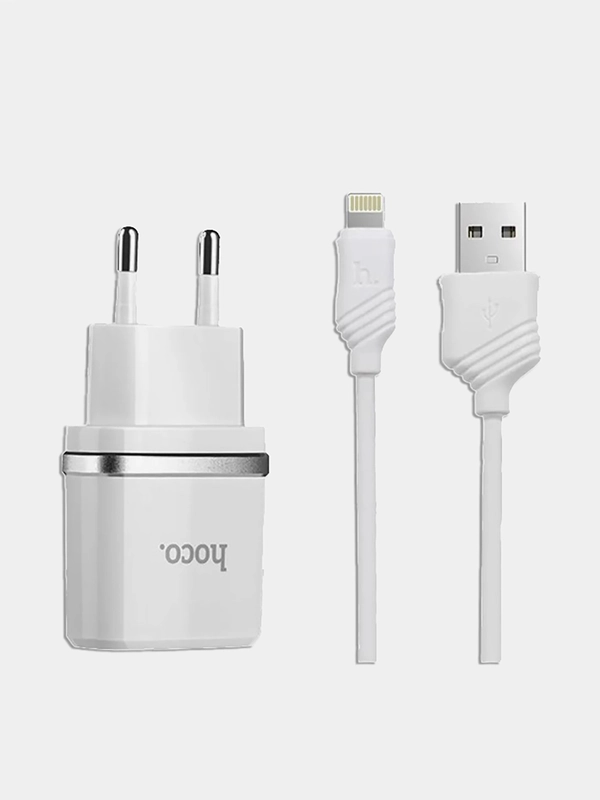 Сетевое зарядное устройство HOCO C12 (Lightning, до 2.4A) для Apple IPhone