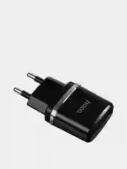 Черный сетевое зарядное устройство HOCO C12 (Lightning, до 2.4A) для Apple IPhone
