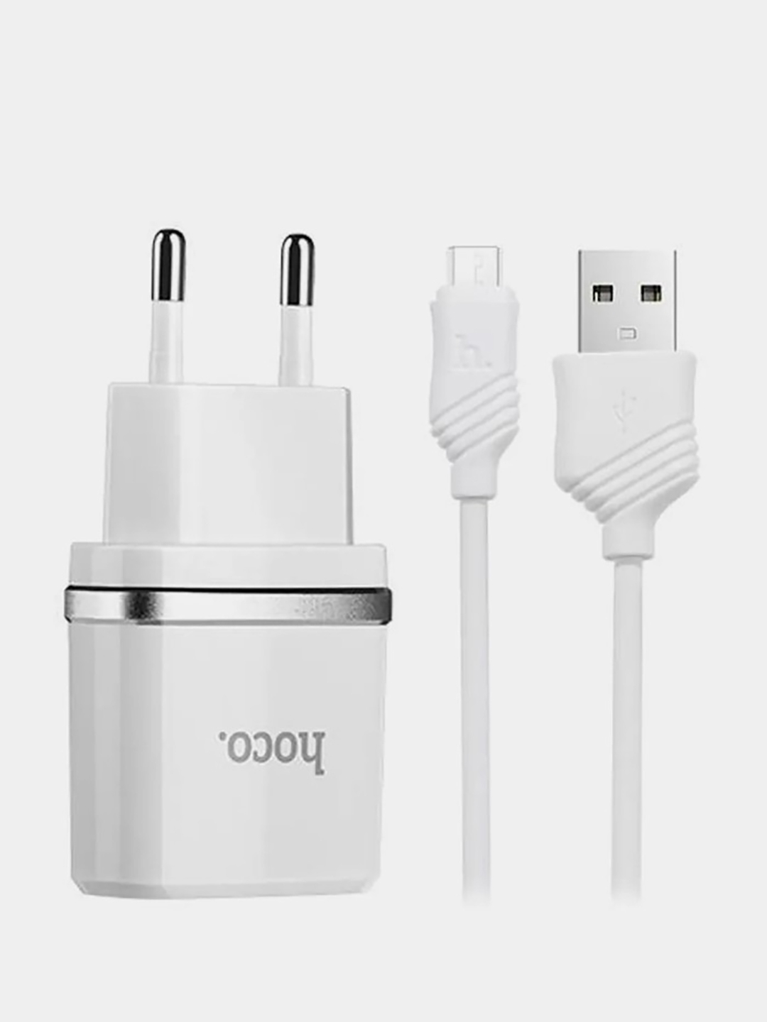 Сетевое зарядное устройство HOCO C12 (с кабелем Micro USB для android , до  2.4A) купить по цене 449 ₽ в интернет-магазине Магнит Маркет