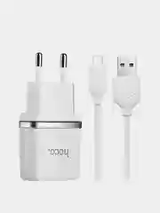 Сетевое зарядное устройство HOCO C12, с кабелем Micro USB для android, до 2.4A