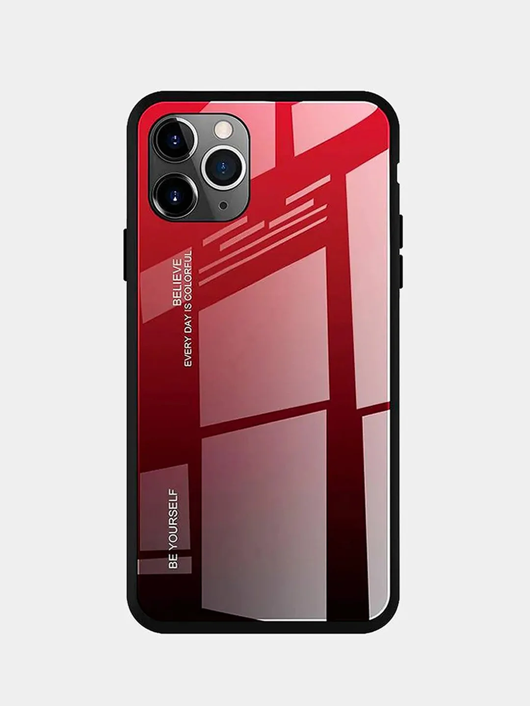 Красный чехол с закаленным стеклом на iPhone 7/8/SE/2020/XR/11/12/13/Pro/Max/айфон про макс