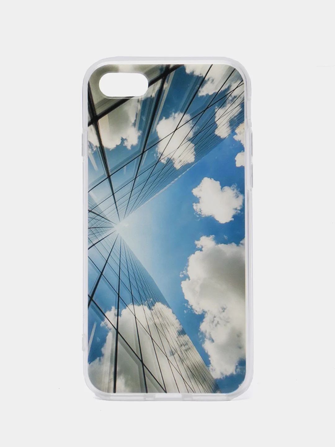 Небесно-голубой чехол с рисунком силиконовый для iPhone 6 6s 7 8 X XR XS 11 12 13 pro, Айфон