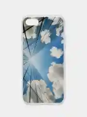 Небесно-голубой чехол с рисунком силиконовый для iPhone 6 6s 7 8 X XR XS 11 12 13 pro, Айфон