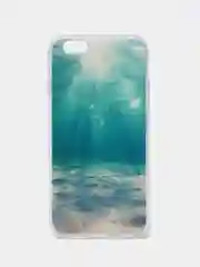 Тёмно-бирюзовый чехол с рисунком силиконовый для iPhone 6 6s 7 8 X XR XS 11 12 13 pro, Айфон