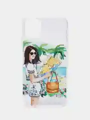 Бирюзовый чехол с рисунком силиконовый для iPhone 6 6s 7 8 X XR XS 11 12 13 pro, Айфон