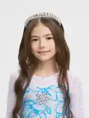 Серебряный диадема, тиара женская, корона на праздник