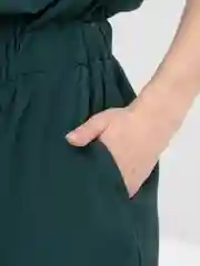 Зеленый комбинезон с шортами, женский