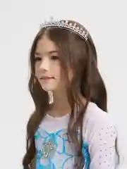 Серебряный диадема, тиара женская, корона на праздник