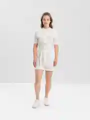 Молочный комбинезон с шортами женский