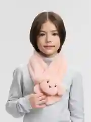 Коралловый шарф из искусственного меха, с игрушкой