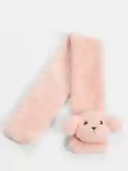 Коралловый шарф из искусственного меха, с игрушкой