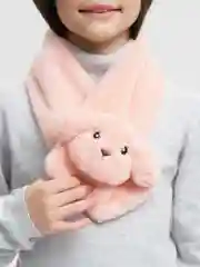 Коралловый шарф из искусственного меха, с игрушкой