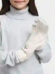 Белый перчатки детские, осенние
