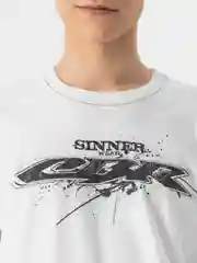 Белый футболка Sinners Bones CBR