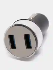 Серебряный автомобильное зарядное устройство 2 USB 3.1 А / разветвитель прикуривателя
