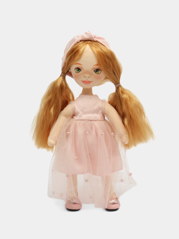 Мягкая кукла "Sunny", в светло-розовом платье, 32 см