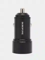 Черный автомобильное зарядное устройство Borofone BZ19 2.4A, для Lightning / Micro-USB / Type-C