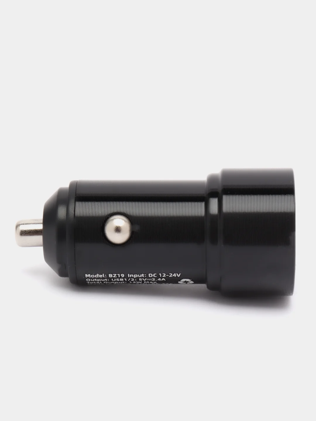 Черный автомобильное зарядное устройство Borofone BZ19 2.4A, для Lightning / Micro-USB / Type-C