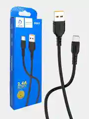 Черный кабель 2.4A Type-C, Lightning, Micro, Fast Charger (быстрая зарядка) USB-C (Лайтинг,Микро)