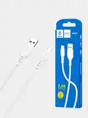 Белый кабель 2.4A Type-C, Lightning, Micro, Fast Charger (быстрая зарядка) USB-C (Лайтинг,Микро)
