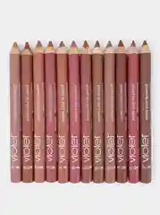 Карандаш для губ Violet Waterproof Lipstick, с точилкой, 12 цветов