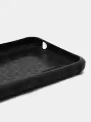 Черный чехол для Samsung A01, под кожу крокодил