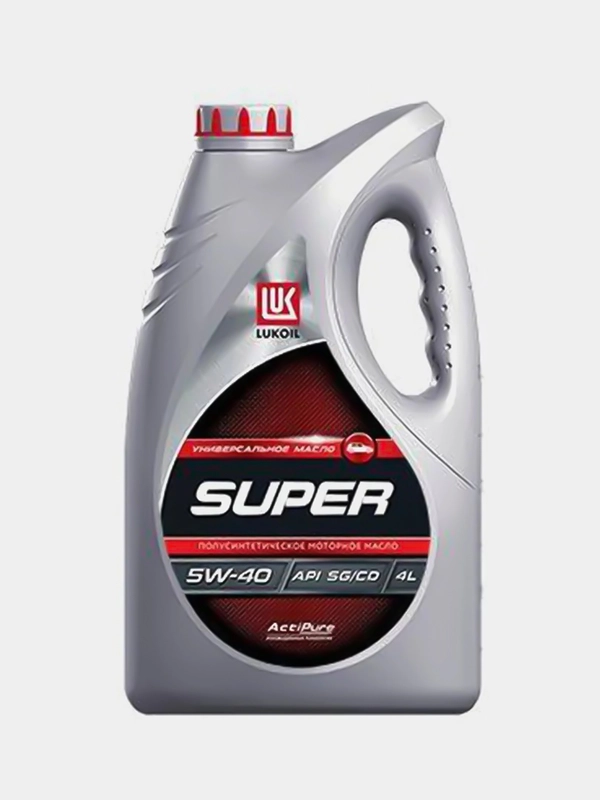 Полусинтетическое моторное масло ЛУКОЙЛ SUPER, 5W-40, SG/CD, 4л
