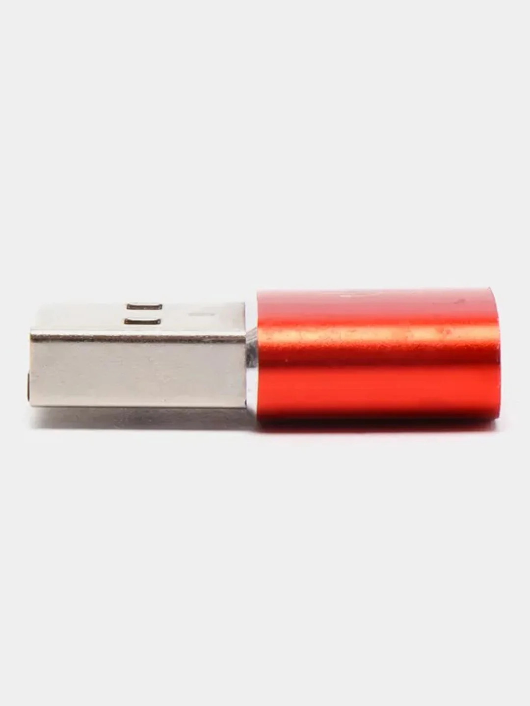 Красный адаптер, переходник USB Type-C на USB-A OTG для смартфона, планшета, мобильных устройств
