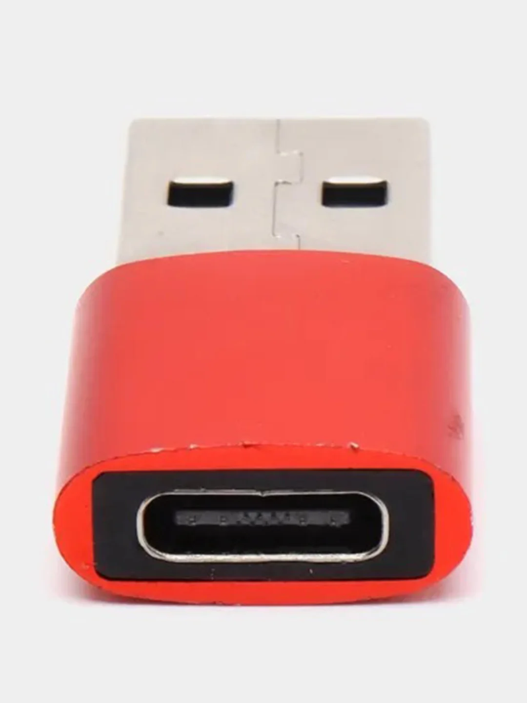Красный адаптер, переходник USB Type-C на USB-A OTG для смартфона, планшета, мобильных устройств