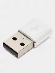 Серебряный адаптер, переходник USB Type-C на USB-A OTG для смартфона, планшета, мобильных устройств