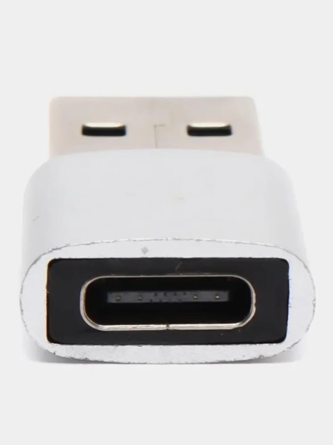 Серебряный адаптер, переходник USB Type-C на USB-A OTG для смартфона, планшета, мобильных устройств