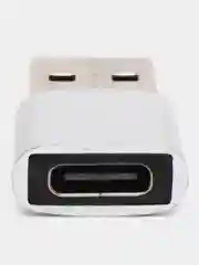 Серебряный адаптер, переходник USB Type-C на USB-A OTG для смартфона, планшета, мобильных устройств