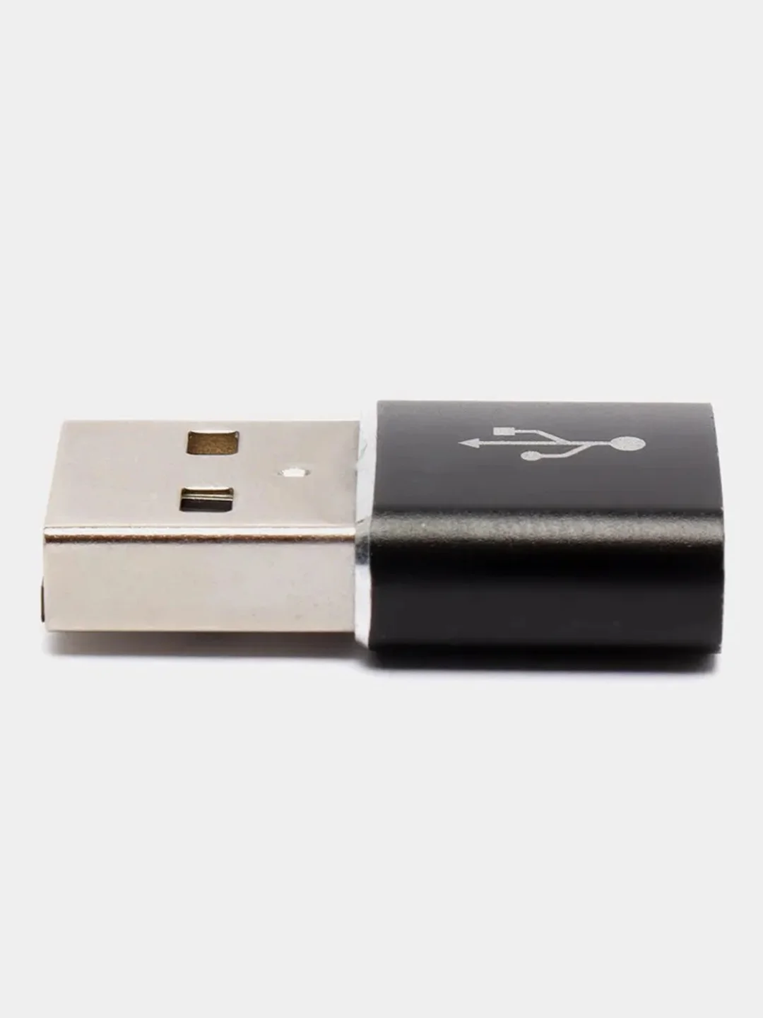Черный адаптер, переходник USB Type-C на USB-A OTG для смартфона, планшета, мобильных устройств