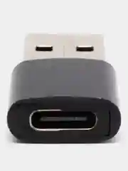 Черный адаптер, переходник USB Type-C на USB-A OTG для смартфона, планшета, мобильных устройств