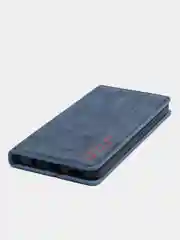 Синий чехол-книжка Rich Boss для Realme C30, экокожа, нубук, с визитницей