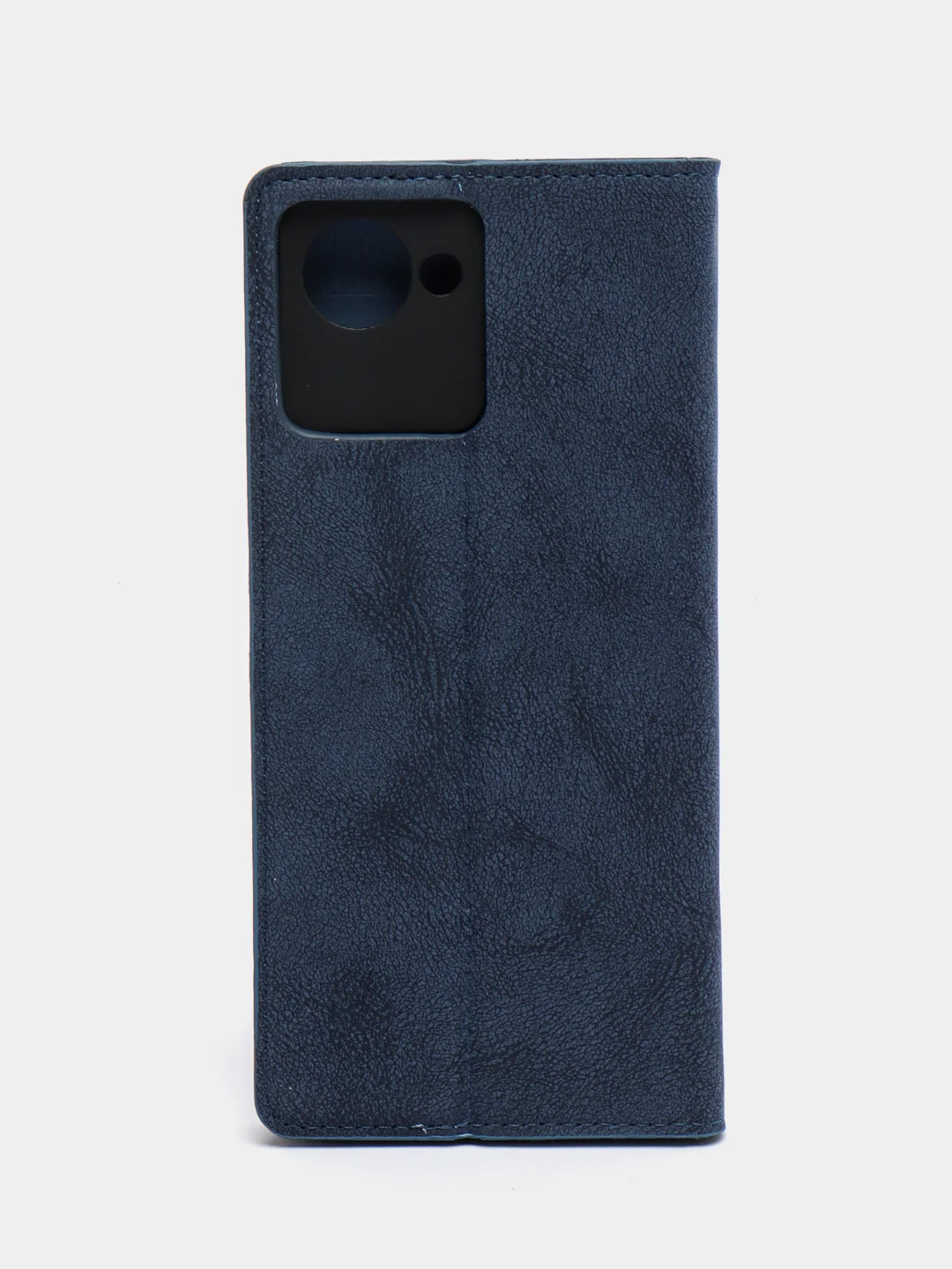 Синий чехол-книжка Rich Boss для Realme C30, экокожа, нубук, с визитницей