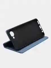 Синий чехол-книжка Rich Boss для Realme C30, экокожа, нубук, с визитницей