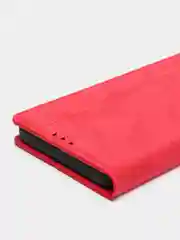 Красный чехол-книжка Rich Boss для Realme C30, экокожа, нубук, с визитницей