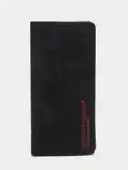Черный чехол-книжка Rich Boss для Realme C30, экокожа, нубук, с визитницей