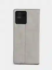 Серый чехол-книжка Rich Boss для Realme C30, экокожа, нубук, с визитницей
