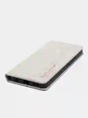 Серый чехол-книжка Rich Boss для Realme C30, экокожа, нубук, с визитницей