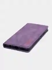 Фиолетовый чехол-книжка Rich Boss для Realme C30, экокожа, нубук, с визитницей