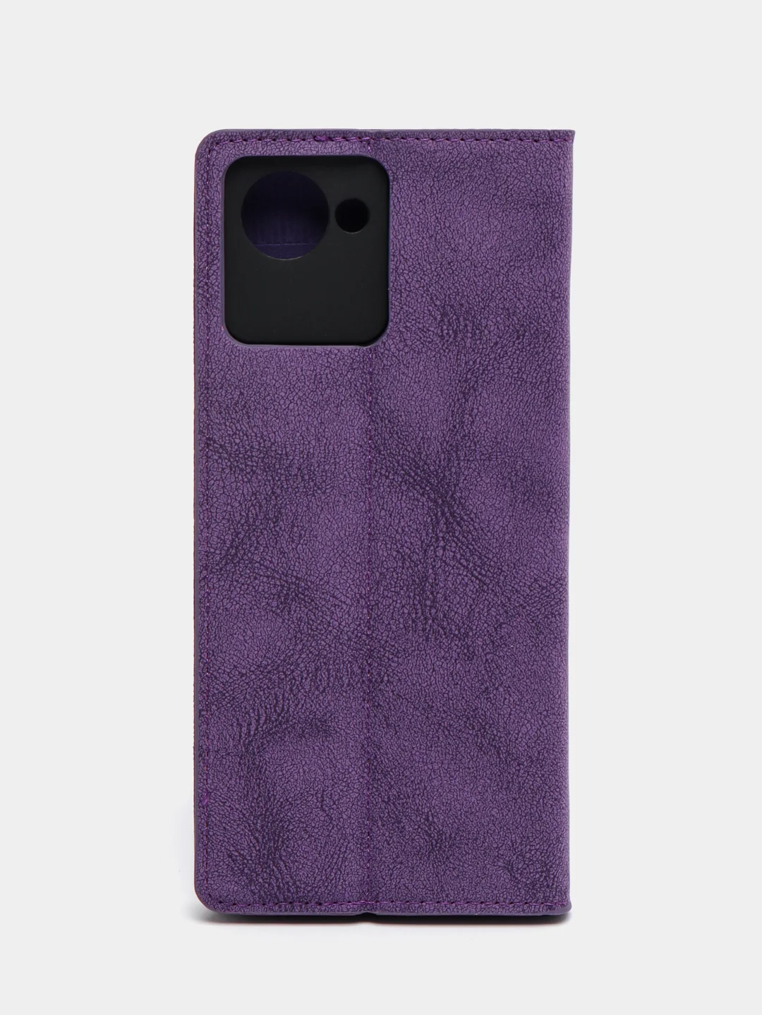 Фиолетовый чехол-книжка Rich Boss для Realme C30, экокожа, нубук, с визитницей