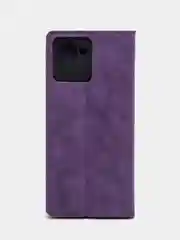 Фиолетовый чехол-книжка Rich Boss для Realme C30, экокожа, нубук, с визитницей