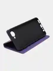 Фиолетовый чехол-книжка Rich Boss для Realme C30, экокожа, нубук, с визитницей
