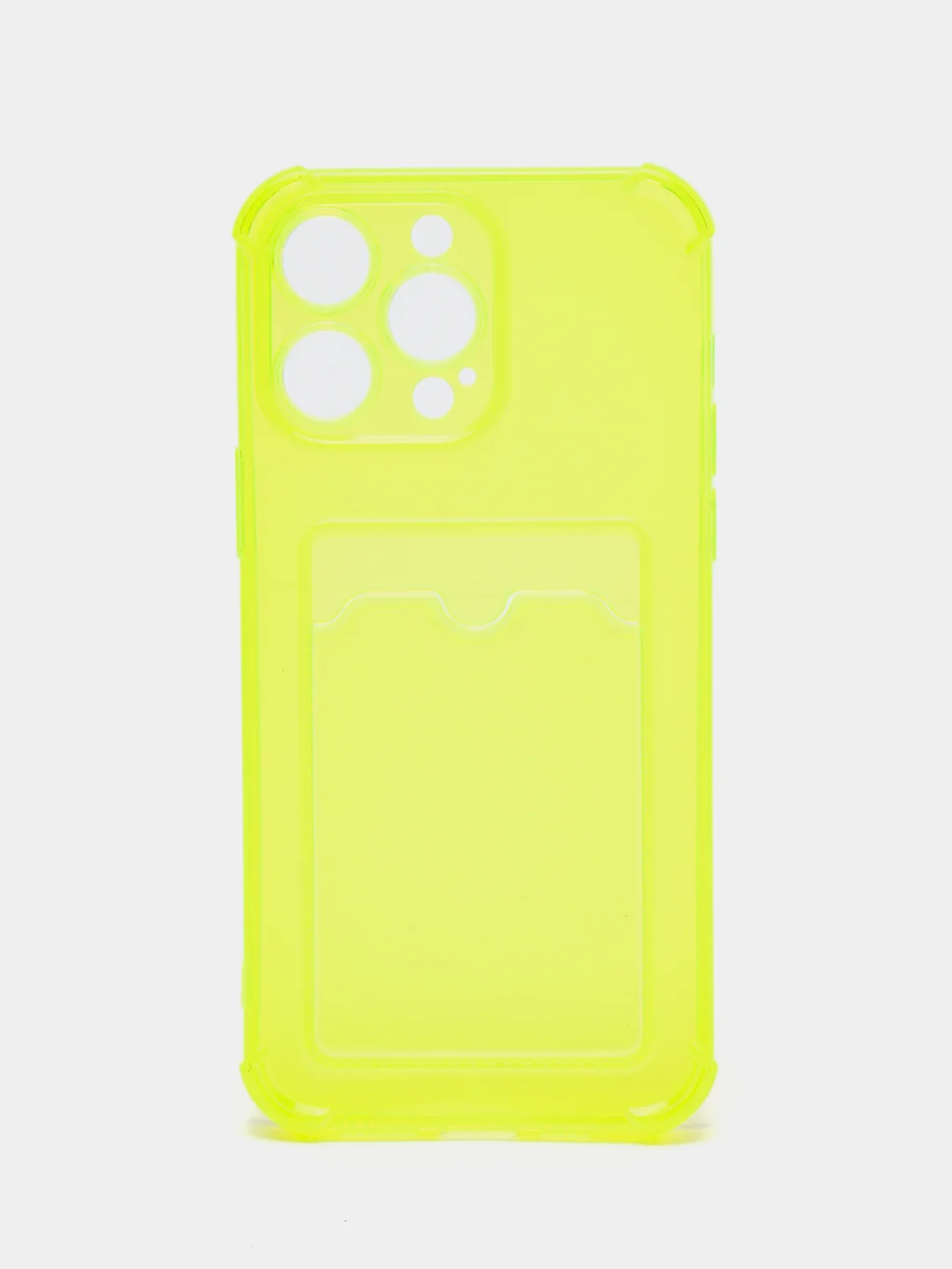 Лимонный чехол с карманом для карт для iPhone 14, Pro, Max, Plus