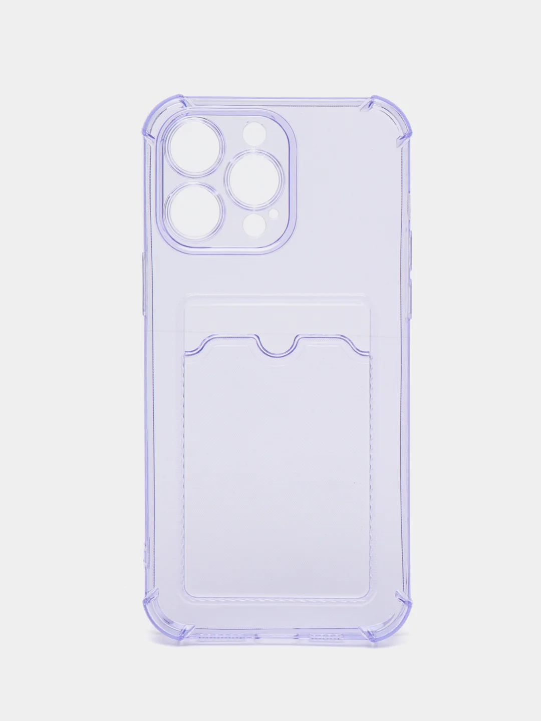 Лавандовый чехол с карманом для карт для iPhone 14, Pro, Max, Plus